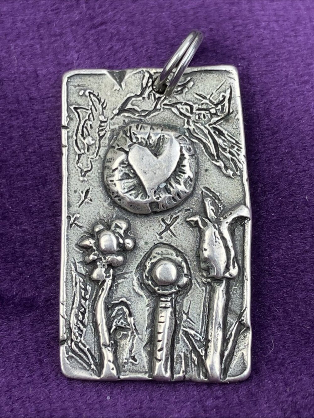 RARE Vintage Jes Maharry 1990s Grow Strong Pendant Pre Copyright